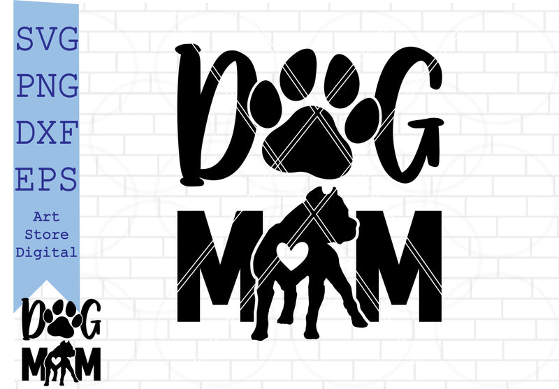Dog Mom Pitbull Svg, American Pitbull Svg SVG Artstoredigital 