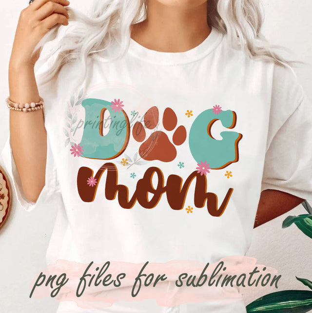 Dog Mom png sublimation designs downloads, Dog Mom Sublimation Download, sublimation design for dog moms and dog lovers Sublimation PrintingLife 