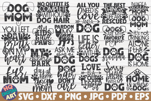 Dog mom SVG Bundle | 20 designs SVG HQDigitalArt 