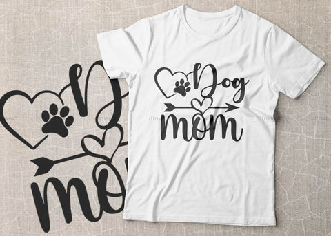 Dog mom SVG, Mom Svg, Mothers Day T-shirt Design, Happy Mothers Day SVG, Mother's Day Cricut Files, Mom Gift Cameo, Vinyl Designs, Iron On Decals, Cricut cut files, svg, eps, dxf, png SVG Dinvect 