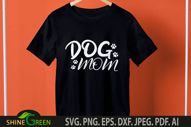 Dog Mom SVG with Paws SVG Shine Green Art 