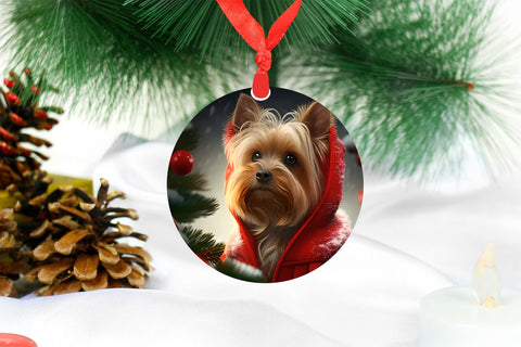 Dog Ornament Bundle. 3D Dog Christmas Sign Bundle Sublimation Olga Terlyanskaya 