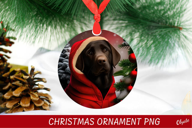 Dog Ornament Christmas Sign. labrador Retriever Sublimation Sublimation Olga Terlyanskaya 