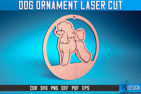 Dog Ornament Laser Cut SVG | Dog Laser Cut SVG Design | CNC Files SVG Fly Design 