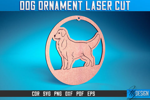 Dog Ornament Laser Cut SVG | Dog Laser Cut SVG Design | CNC Files SVG Fly Design 