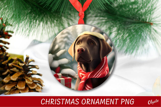 Dog Ornament Sublimation. 3D Dog Christmas Sign Sublimation Olga Terlyanskaya 