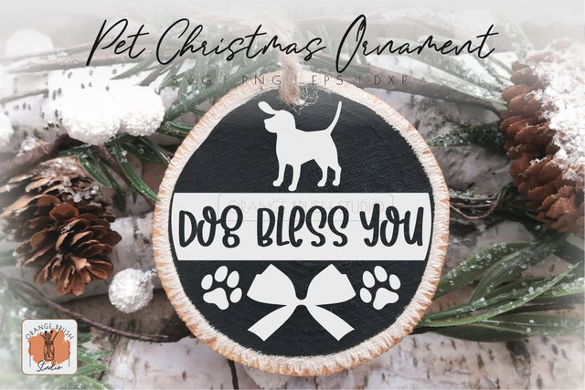 Dog Ornament SVG Christmas Round Ornament Funny Pet Quote SVG OrangeBrushStudio 
