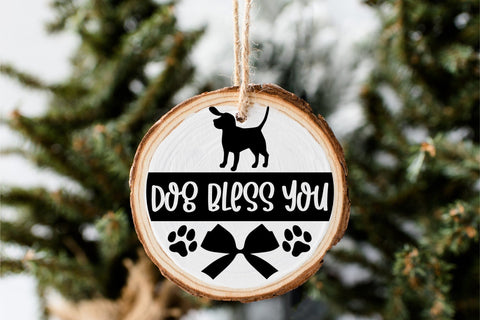 Dog Ornament SVG Christmas Round Ornament Funny Pet Quote SVG OrangeBrushStudio 