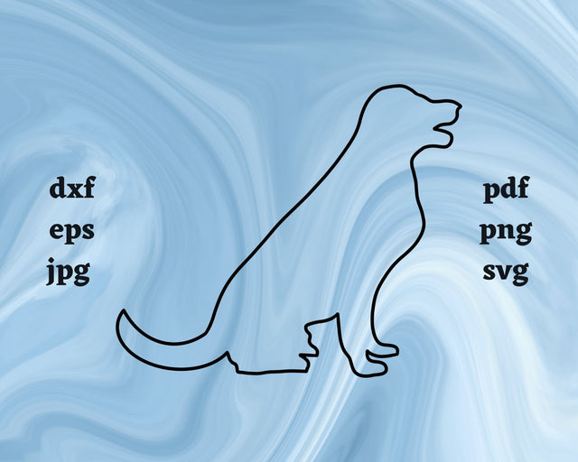 Dog Outline SVG Cut File SVG Northern Light SVG 