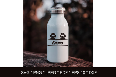 Dog Paw 20 Oz Skinny Tumbler SVG Design SVG Kseniia designer 