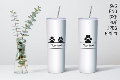 Dog Paw 20 Oz Skinny Tumbler SVG Design SVG Kseniia designer 