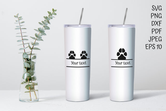 Dog Paw 20 Oz Skinny Tumbler SVG Design SVG Kseniia designer 