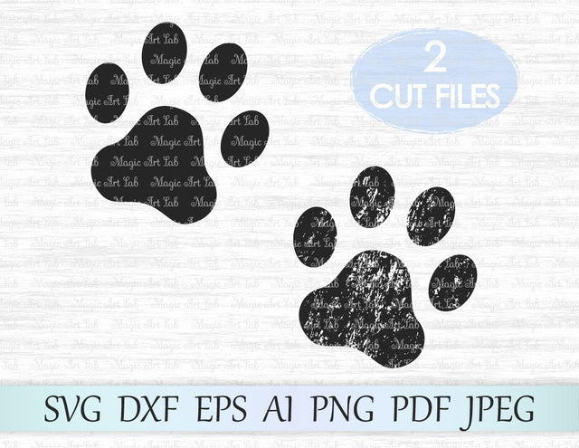 Dog paw cut files SVG MagicArtLab 
