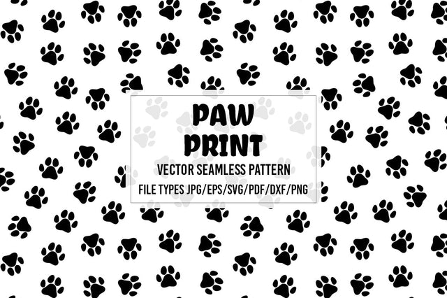 Dog paw print SVG | Dog digital paper SVG SVG Irina Ostapenko 