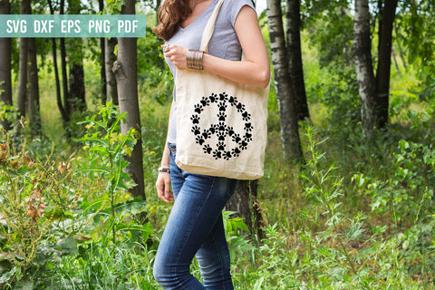 Dog paw print SVG | Sign Peace SVG | Dog SVG SVG Irina Ostapenko 