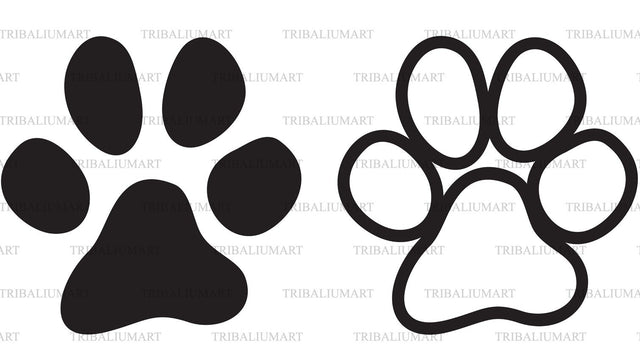Dog paw print SVG TribaliumArtSF 