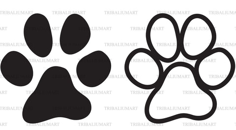 Dog paw print SVG TribaliumArtSF 