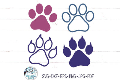 Dog Paw Prints SVG SVG Wispy Willow Designs 
