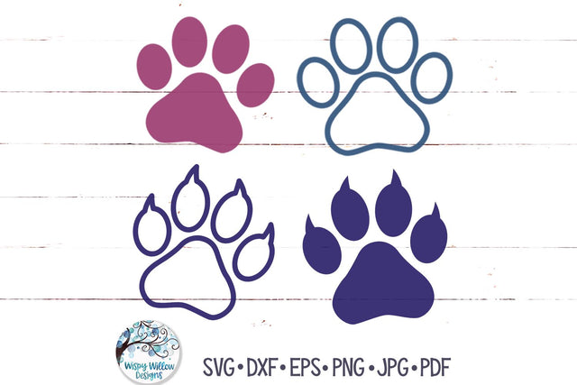 Dog Paw Prints SVG SVG Wispy Willow Designs 
