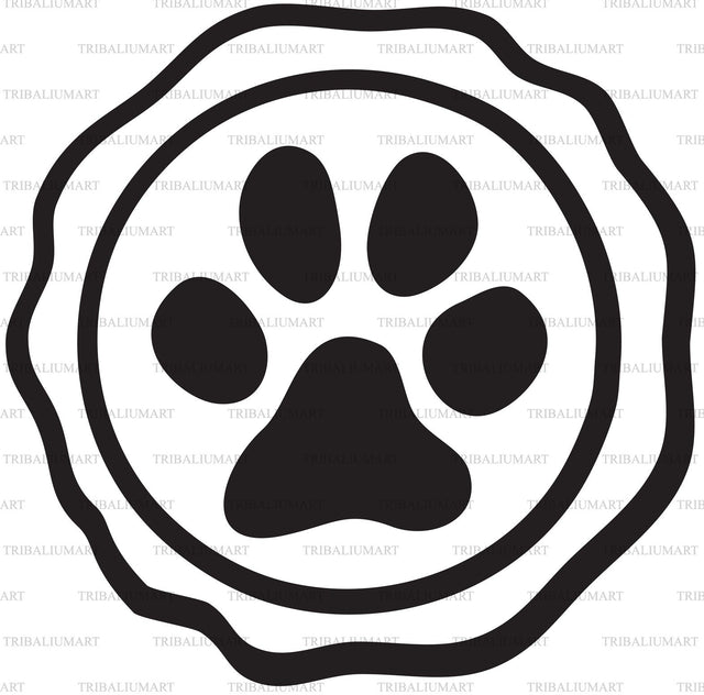 Dog paw seal SVG TribaliumArtSF 