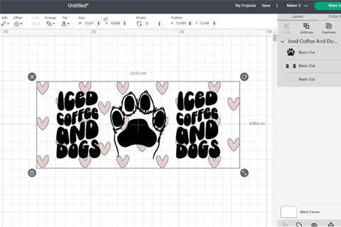 Dog Paw SVG Libbey Can Glass Full Wrap 16 Oz SVG OrangeBrushStudio 