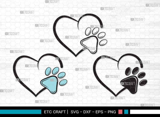 Dog Paw SVG | Pawprint Svg | Pet Paw Print Svg | Dog Love Svg | Animal Paw Svg | Dog Paw Clipart SVG ETC Craft 