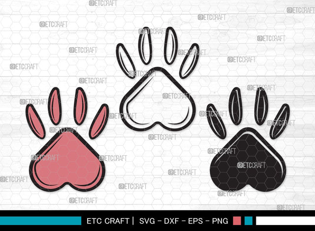 Dog Paw SVG | Pawprint Svg | Pet Paw Print Svg | Dog Love Svg | Animal Paw Svg | Dog Paw Clipart SVG ETC Craft 