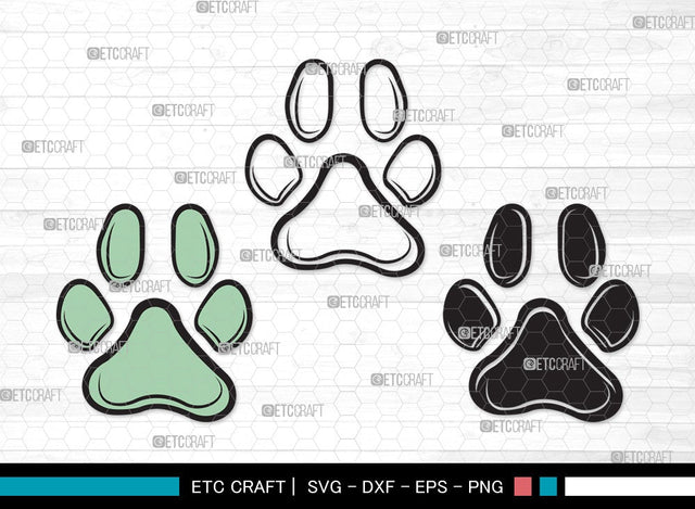 Dog Paw SVG | Pawprint Svg | Pet Paw Print Svg | Dog Love Svg | Animal Paw Svg | Dog Paw Clipart SVG ETC Craft 