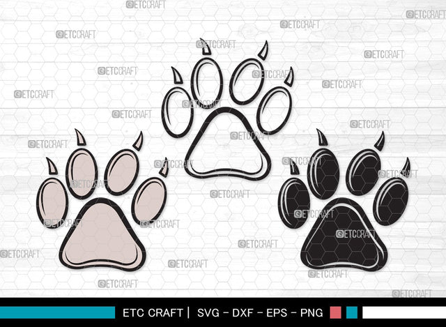 Dog Paw SVG | Pawprint Svg | Pet Paw Print Svg | Dog Love Svg | Animal Paw Svg | Dog Paw Clipart SVG ETC Craft 