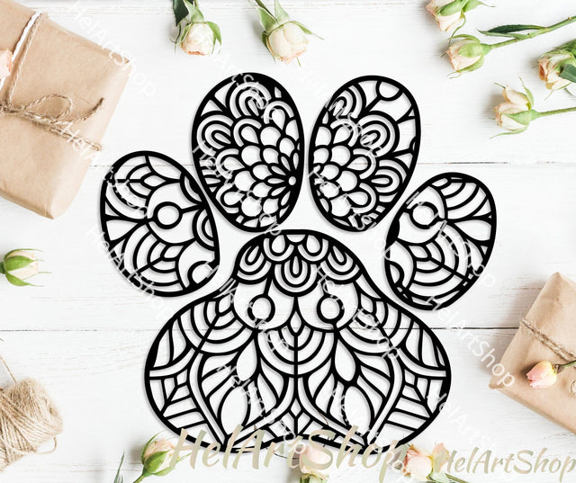 Dog paw svg SVG _HelArtShop_ 
