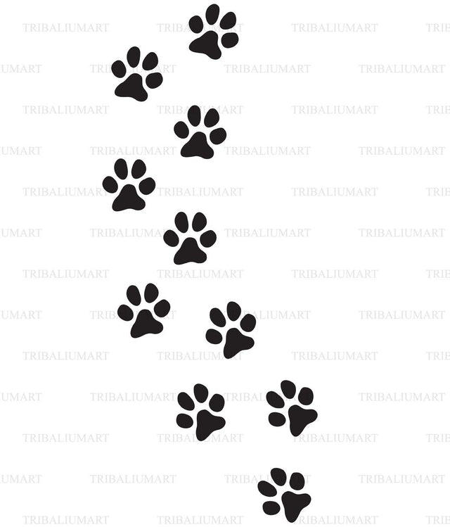 Dog paw tracks SVG TribaliumArtSF 