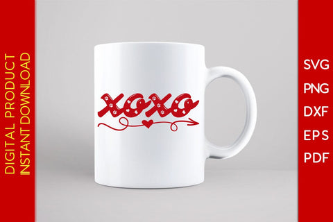 Dog Paw XOXO Love Valentine's Day SVG PNG EPS Cut File SVG Creativedesigntee 