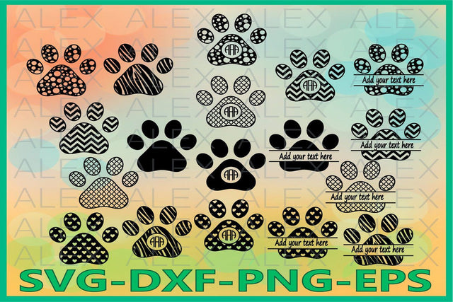 Dog Paws Svg SVG AlexSVGStudio 
