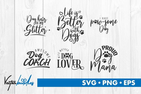 Dog quote bundle svg SVG vectorbundles 