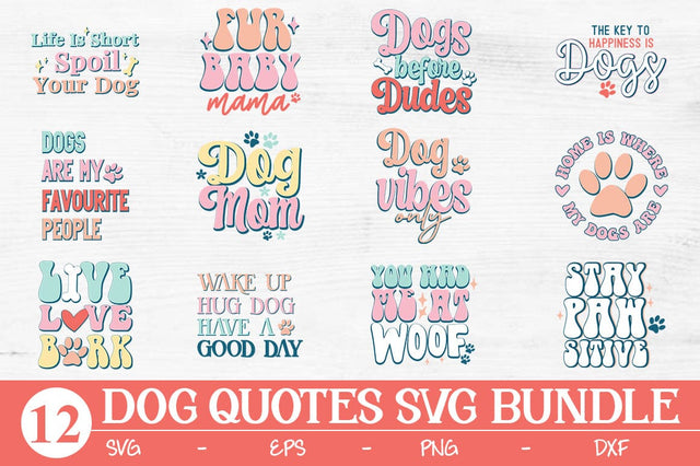 Dog Quotes SVG Bundle SVG Svgcraft 