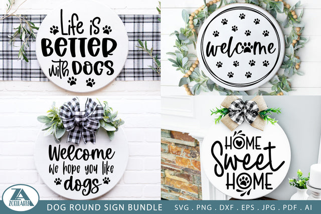 Dog Round Sign Bundle | Pet Lover SVG Cut File SVG zoellartz 