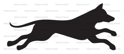 Dog running or jumping SVG TribaliumArtSF 