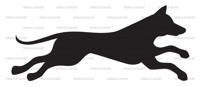 Dog running or jumping SVG TribaliumArtSF 