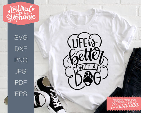 Dog sayings svg bundle, dog quotes, dog lover bundle SVG Lettered by Stephanie 