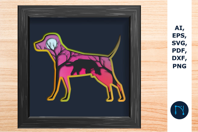 Dog shadowbox Bundle 3d SVG SVG MD JOYNAL ABDIN 