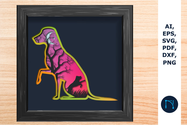 Dog shadowbox Bundle 3d SVG SVG MD JOYNAL ABDIN 