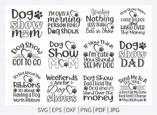 Dog Show Season svg, Dog Show Season Quote, Dog Bandana svg, Dog svg, Cut Files, Dog Life svg SVG Dinvect 