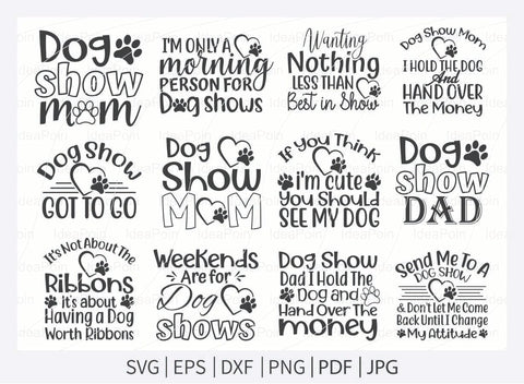 Dog Show Season svg, Dog Show Season Quote, Dog Bandana svg, Dog svg, Cut Files, Dog Life svg SVG Dinvect 