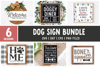 Dog Sign SVG Bundle | Dog Lover Cut Files SVG Wood And Walt 