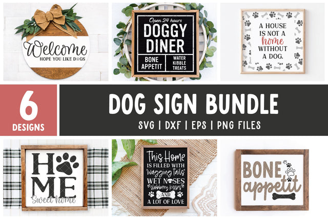 Dog Sign SVG Bundle | Dog Lover Cut Files SVG Wood And Walt 