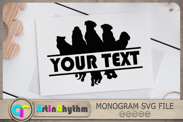 Dog Split Monogram Svg, Dogs Svg, Dog Monogram Svg, Dog Cliparts SVG Artinrhythm shop 