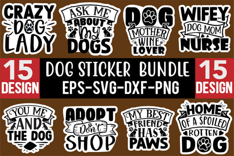 DOG Sticker Design Bundle SVG CraftingStudio 