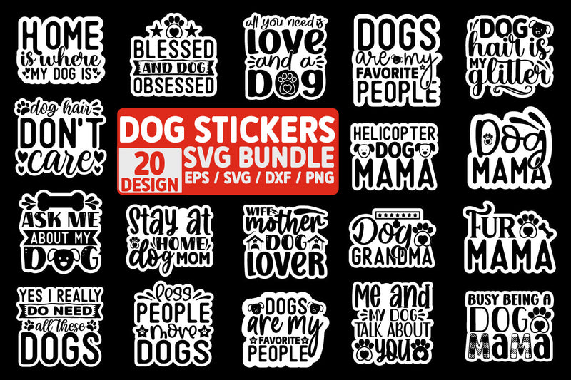 Dog Stickers SVG Bundle Cut File SVG akazaddesign 