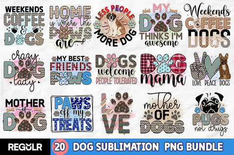 Dog Sublimation Bundle Sublimation Regulrcrative 