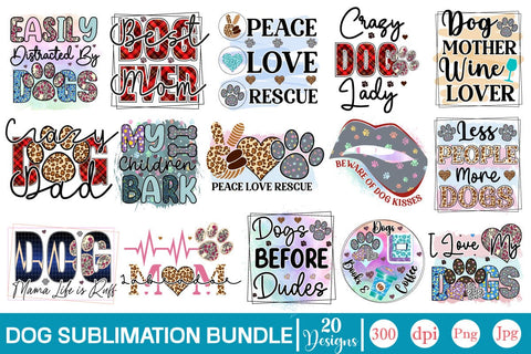 Dog Sublimation Bundle Sublimation SVGs,Quotes and Sayings,Food & Drink,On Sale, Print & Cut Sublimation DesignPlante 503 